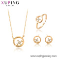 64689 xuping 18k gold plated fashion China wholesale cross necklace set